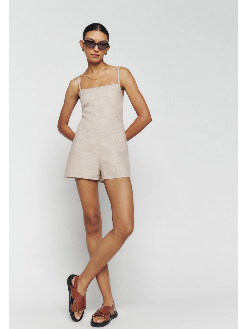 Reformation Harper Linen Romper size 12